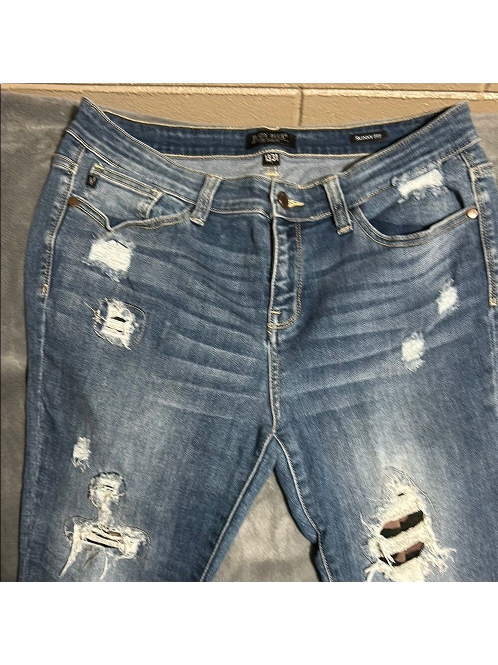 Judy Blue Skinny Women’s Jeans Distressed Denim
